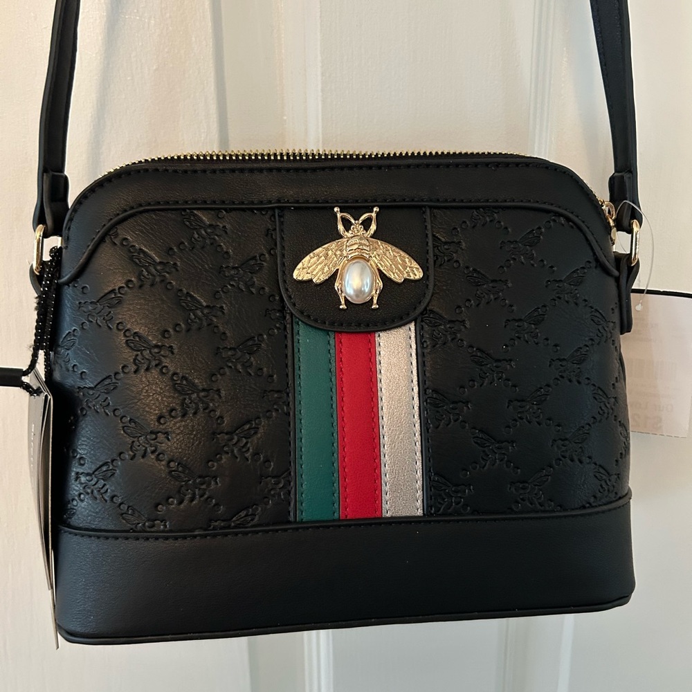 American Bee Black Crossbody bag and Wristlet Wallet